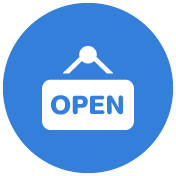 Open sign icon