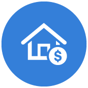 House with coin and dollar sign icon