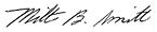 MILTON B. SMITH signature